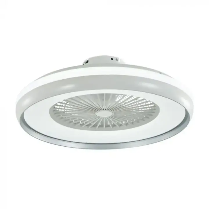 STROPNI VENTILATOR S LED OSVJETLJENJEM 45W I DALJINSKIM UPRAVLJAČEM 3u1 45W AC MOTOR SA SIVIM OBRUBOM